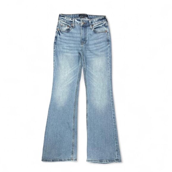 Aeropostale Denim - Aeropostale Mid Rise Flare Light Wash Size 2 Regular Denim Jeans Women